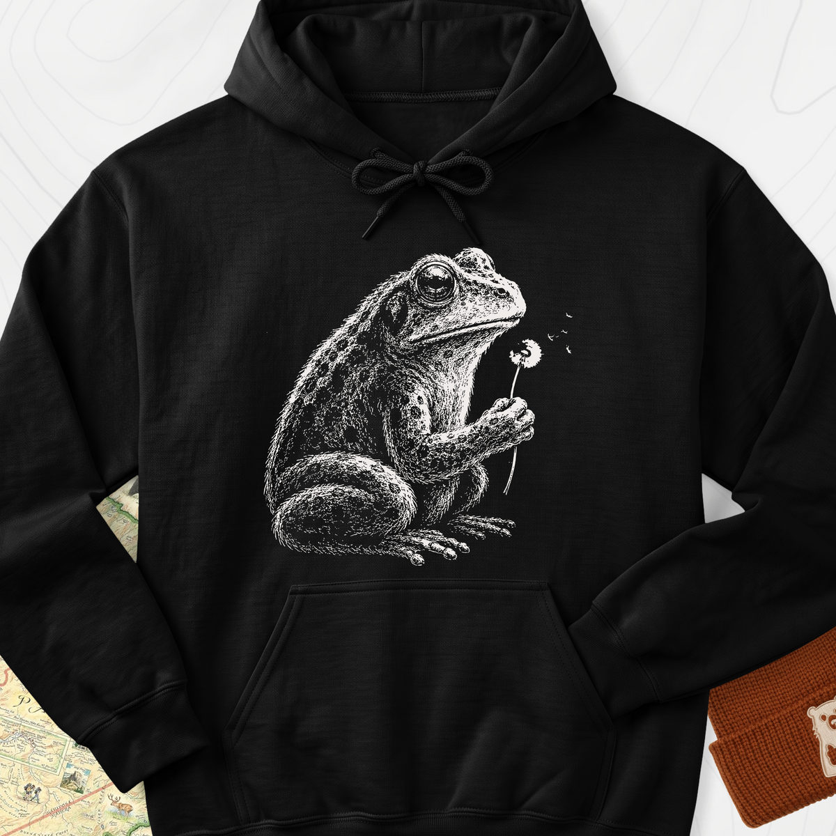Frog Wish Hoodie - Black
