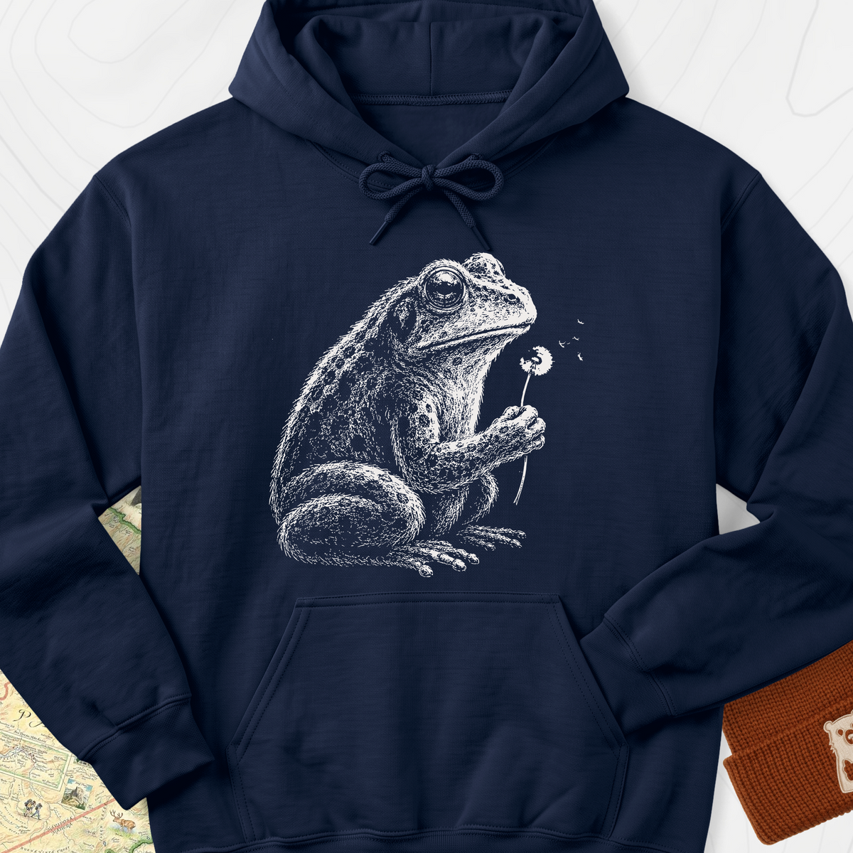 Frog Wish Hoodie - Navy