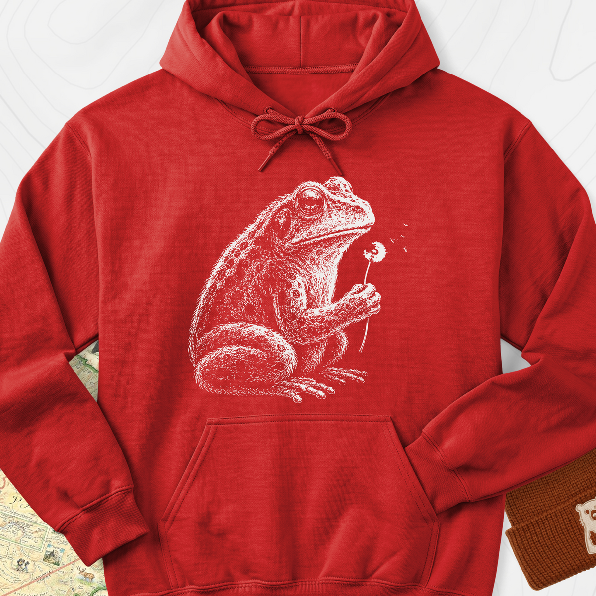 Frog Wish Hoodie - Red