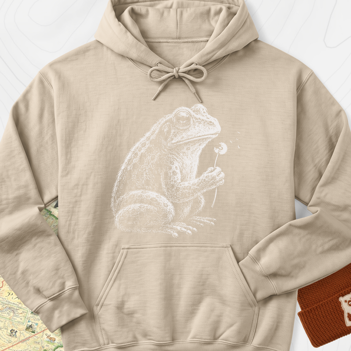 Frog Wish Hoodie - Sand