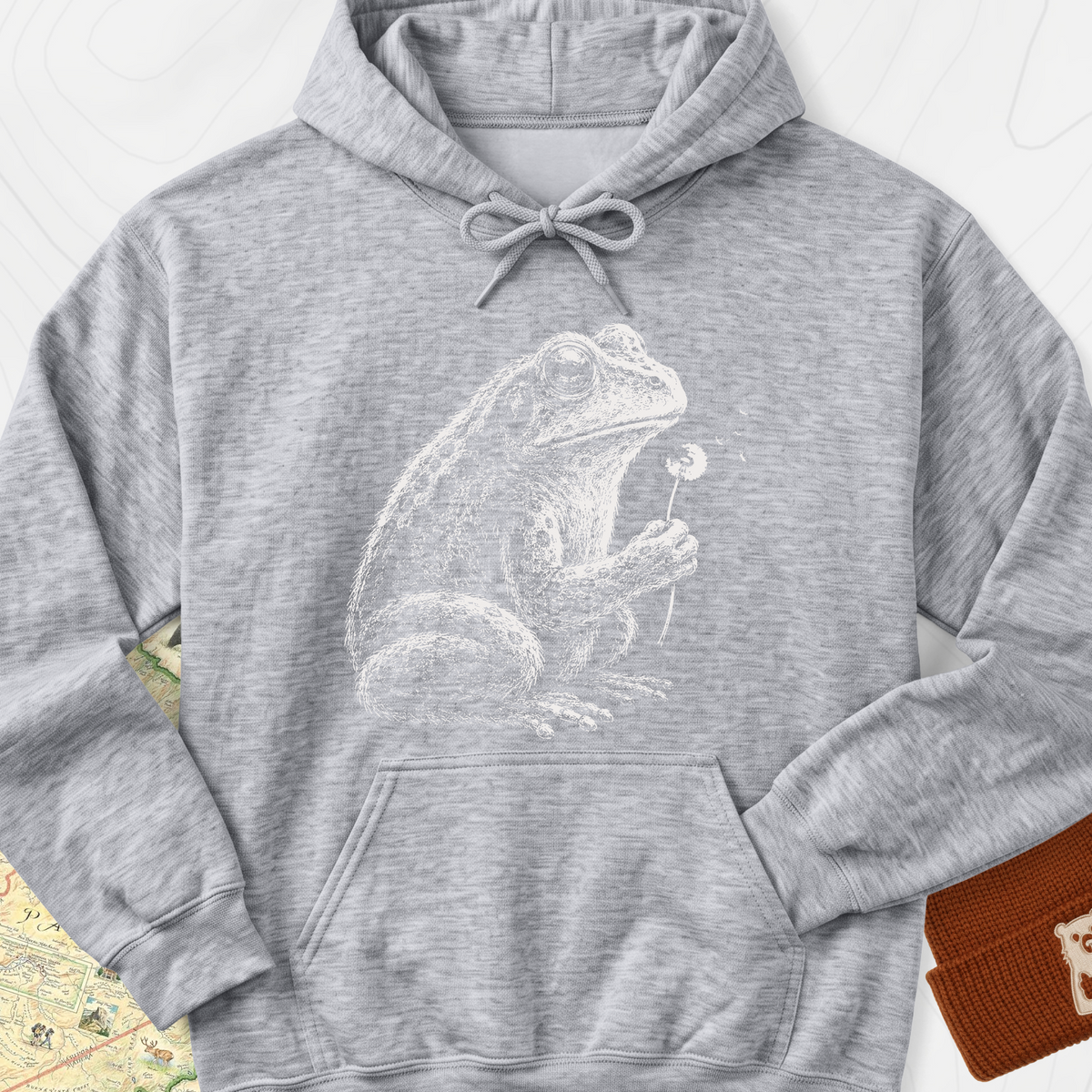 Frog Wish Hoodie - Sport Grey