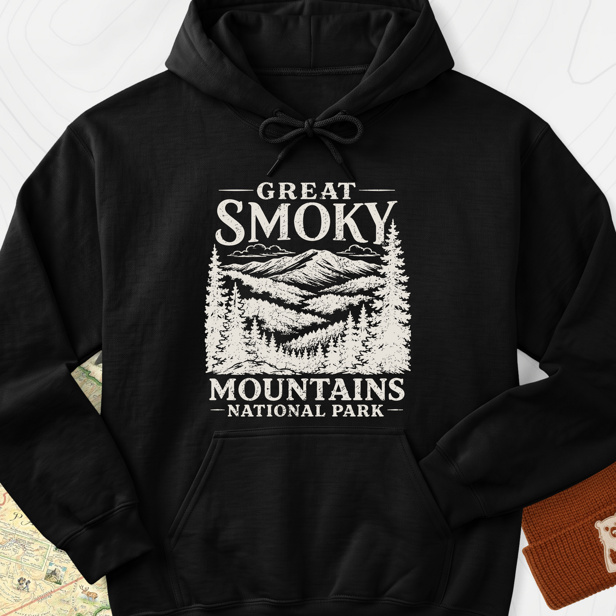 Great Smoky Mountains Hoodie - Black