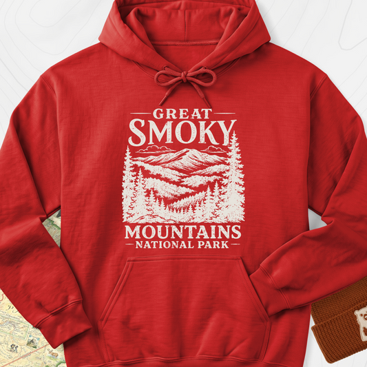 Great Smoky Mountains Hoodie - Red