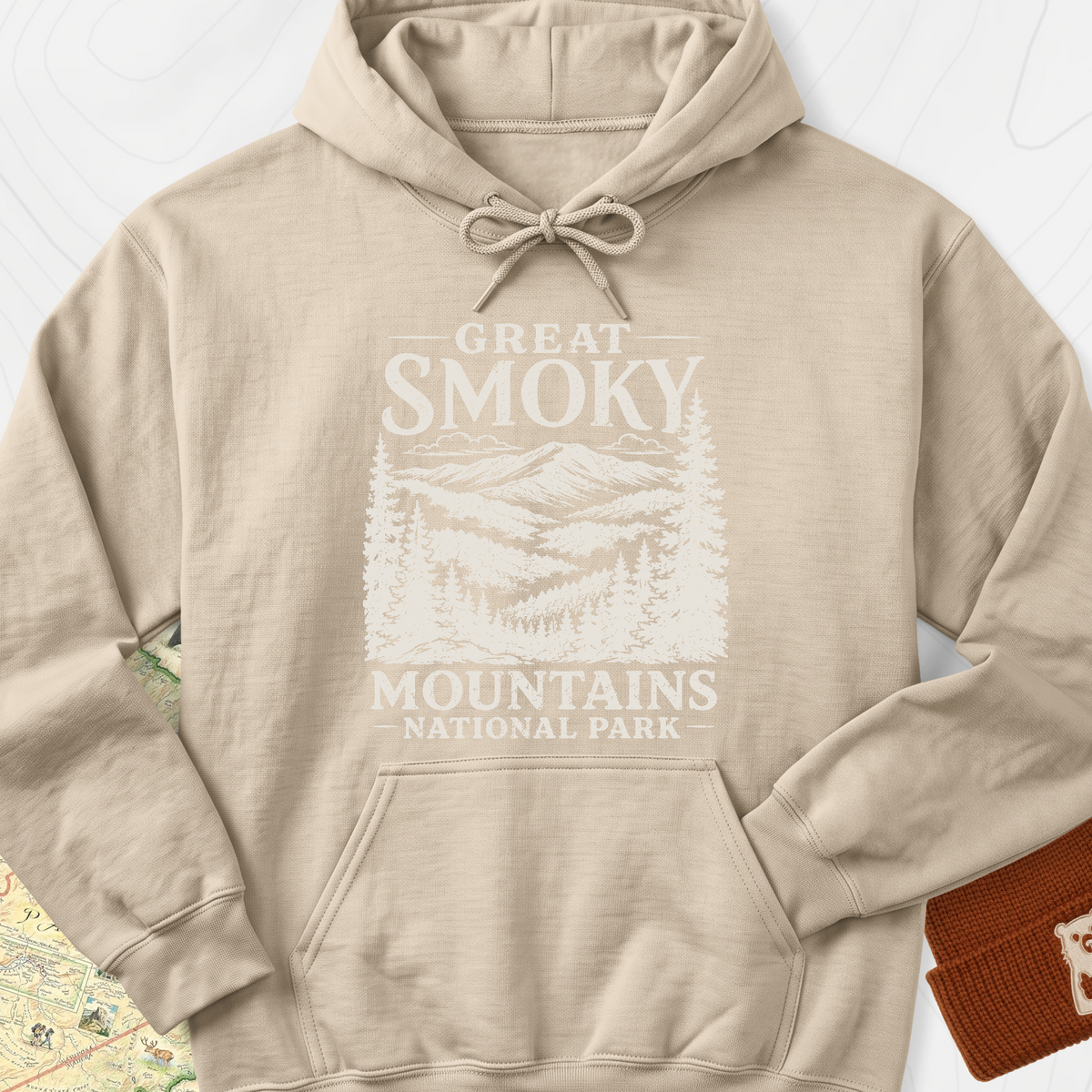 Great Smoky Mountains Hoodie - Sand