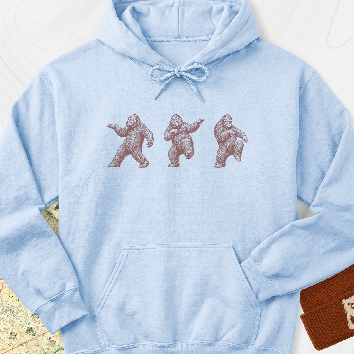 Bigfoot Dance Hoodie - Light Blue
