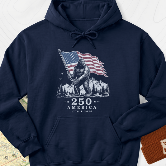 Bigfoot Patriot Hoodie - Navy