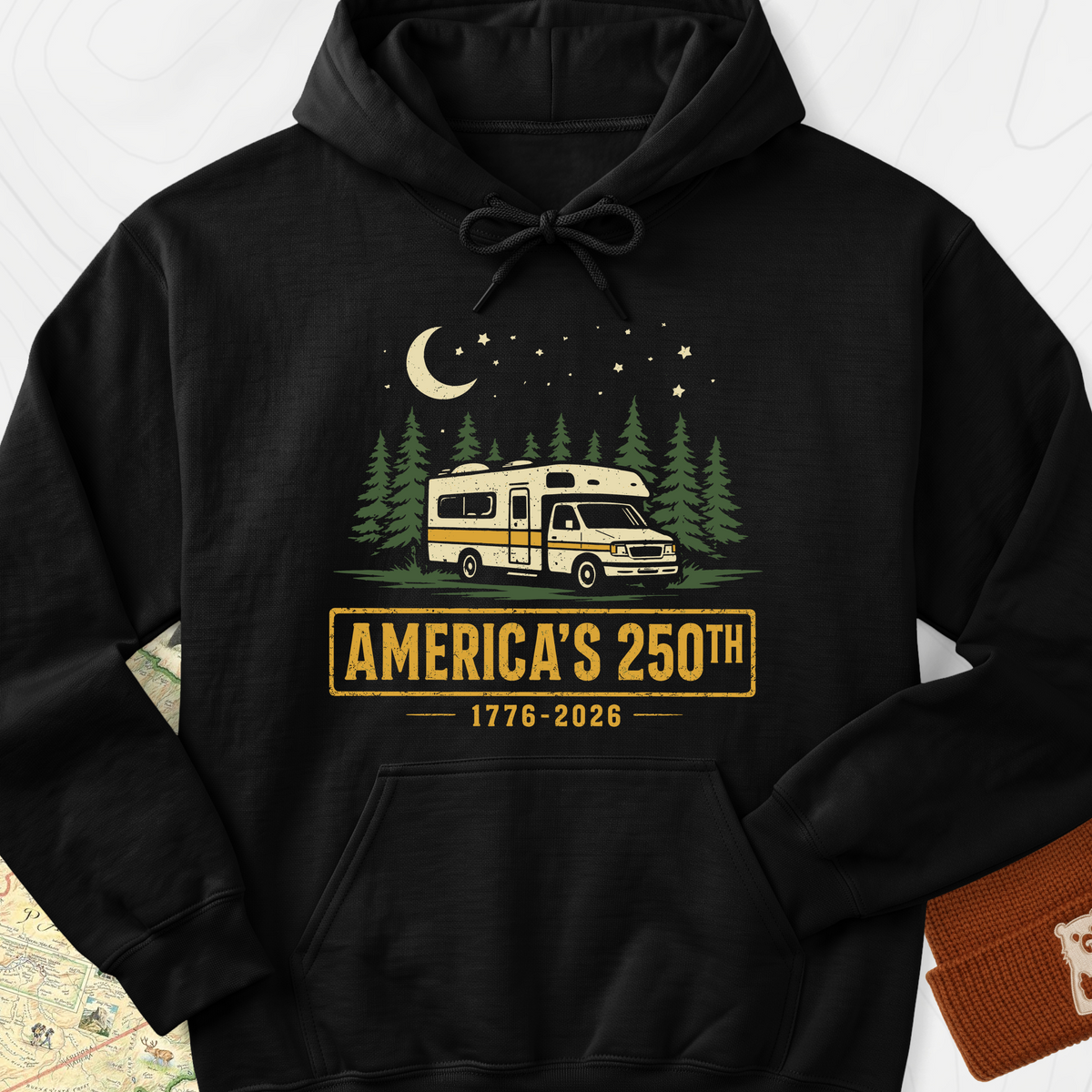 250th Camper Nights Hoodie - Black