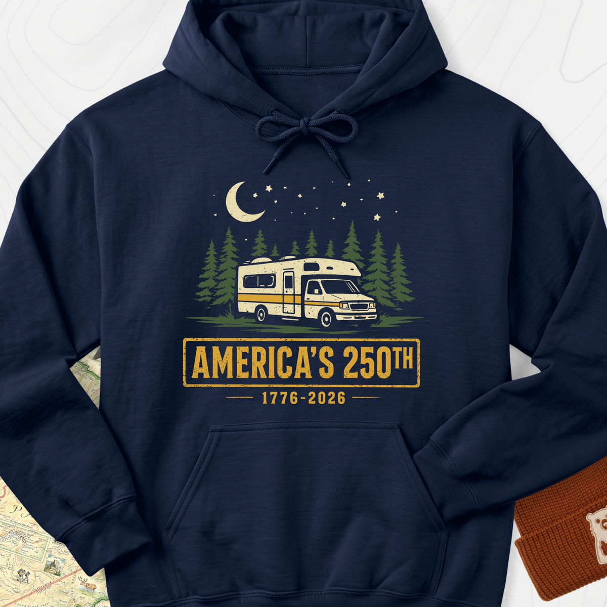 250th Camper Nights Hoodie - Navy