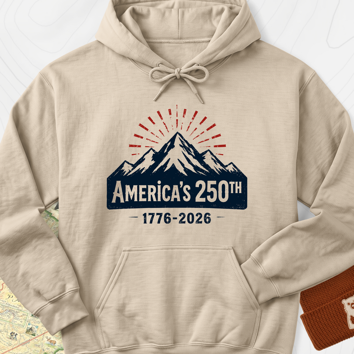 Mountain 250th Hoodie - Sand