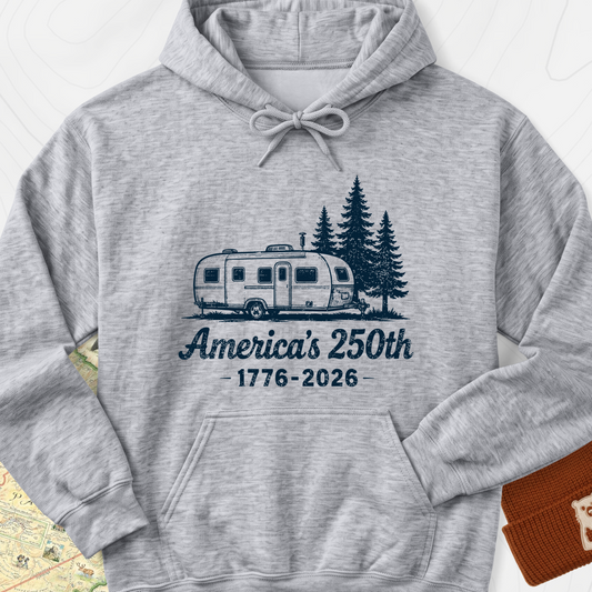 250th Camper Badge Hoodie - Sport Grey