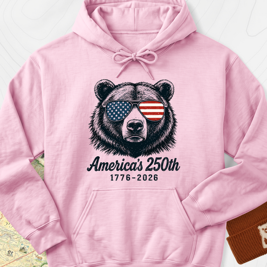 250th Bear Shades Hoodie - Light Pink