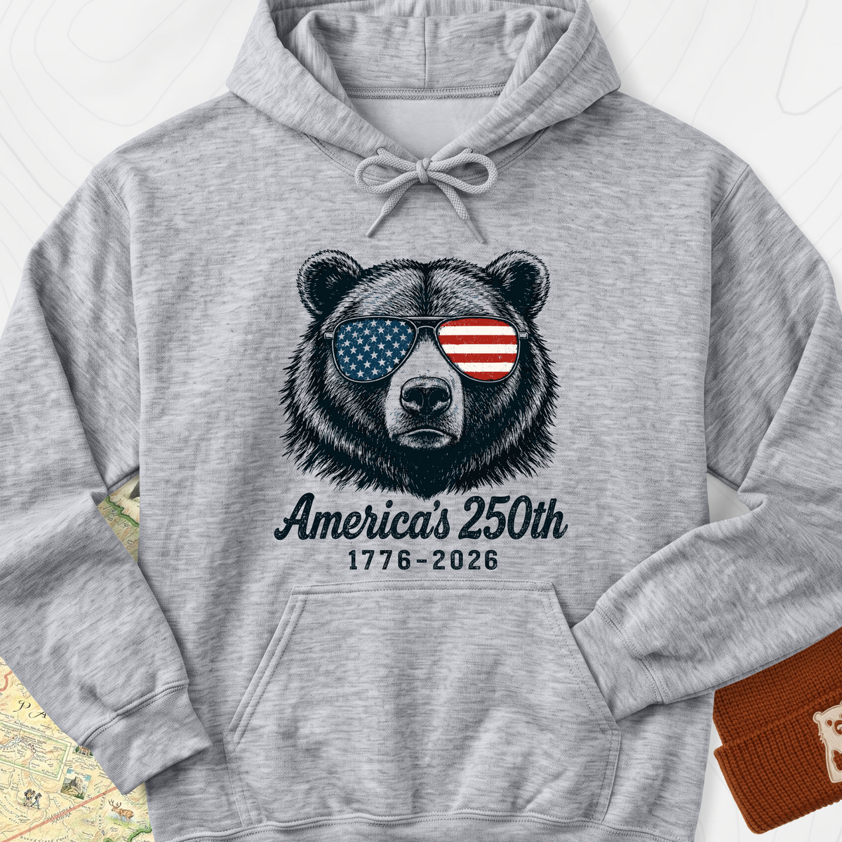 250th Bear Shades Hoodie - Sport Grey