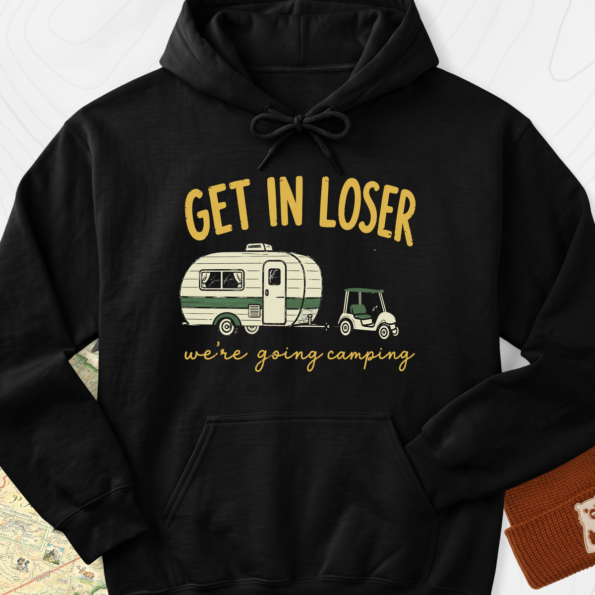 Golf Cart Getaway Hoodie - Black