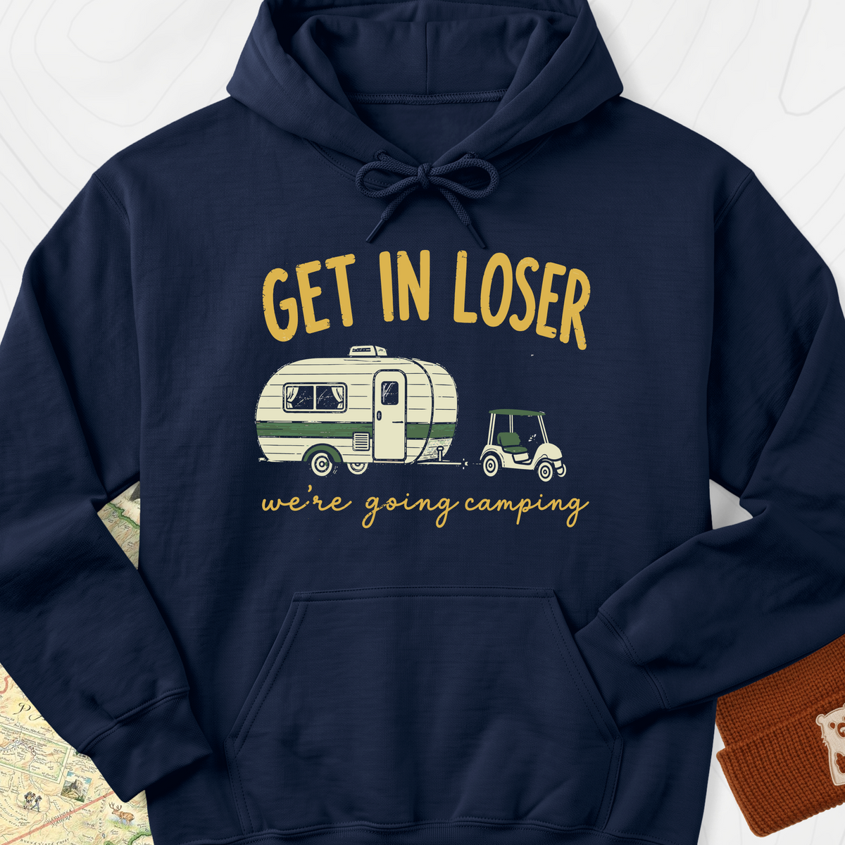 Golf Cart Getaway Hoodie - Navy