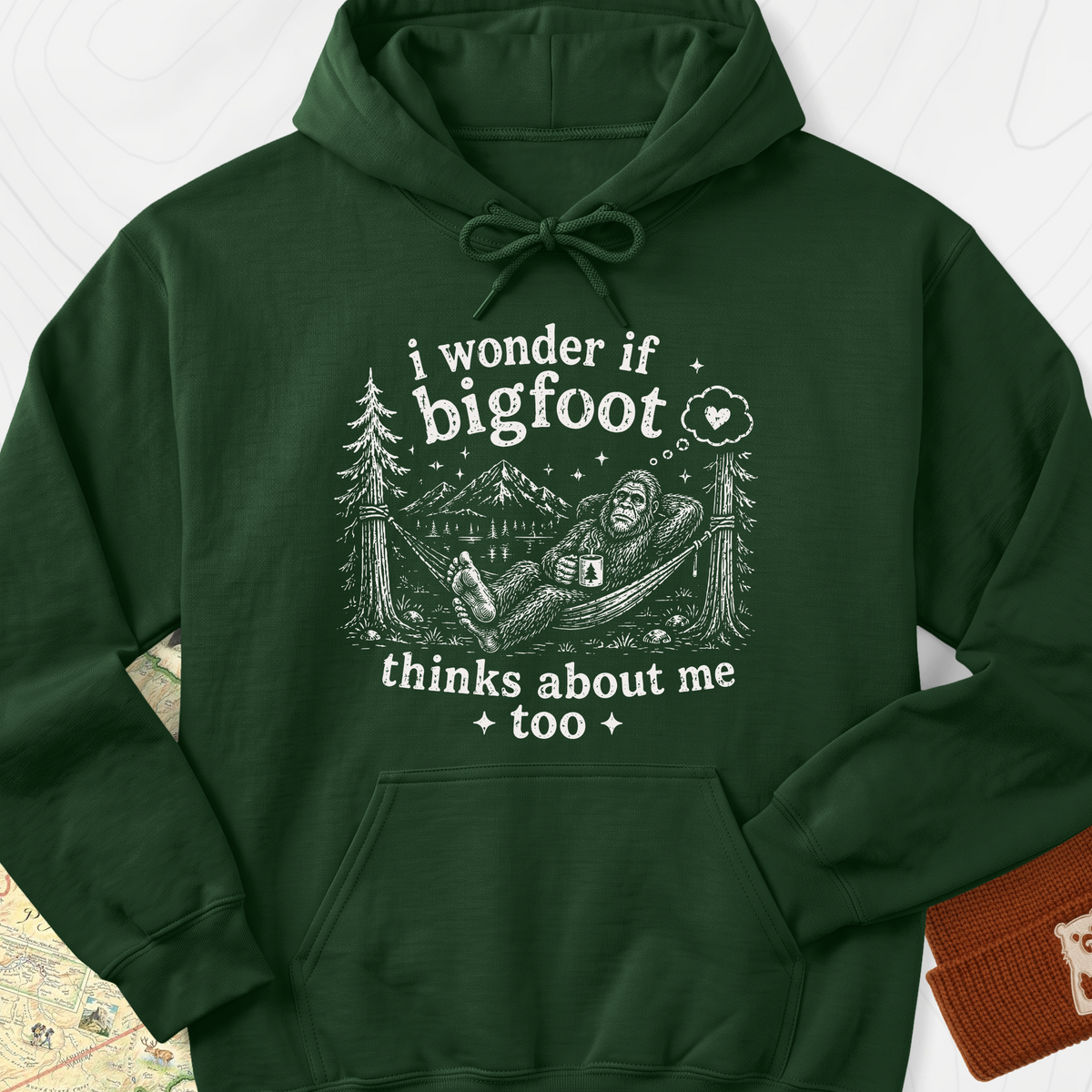 Bigfoot Daydream Hoodie - Forest Green