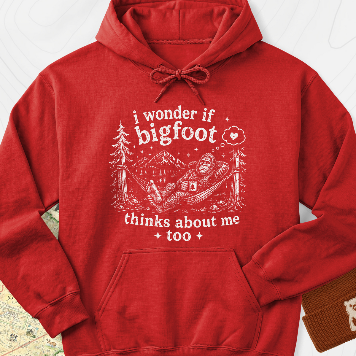 Bigfoot Daydream Hoodie - Red