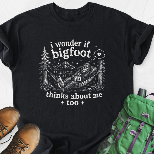 Bigfoot Daydream Black front print lightweight T-shirt