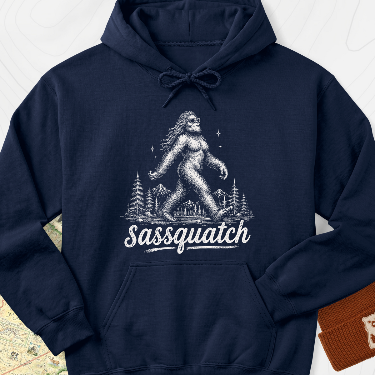 Sassquatch Hoodie - Navy