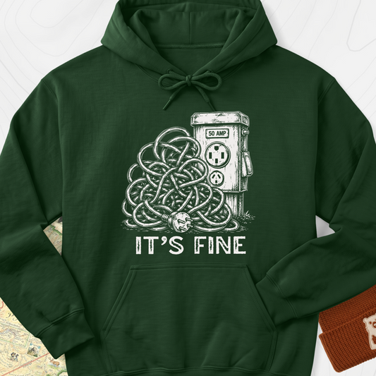 It's Fine Hoodie - Forest Green