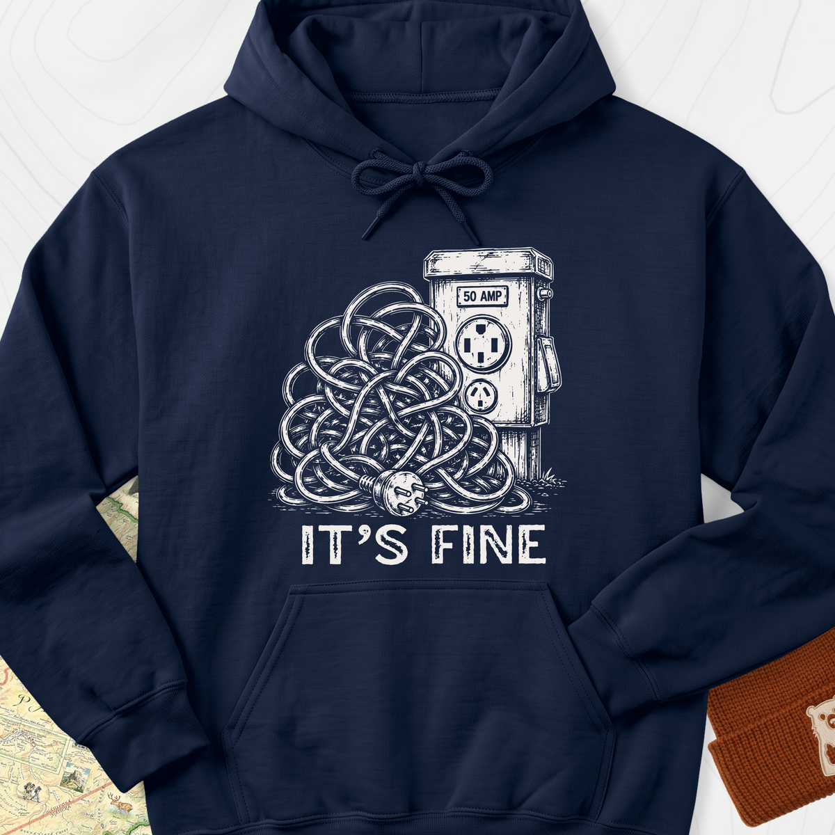 It's Fine Hoodie - Navy