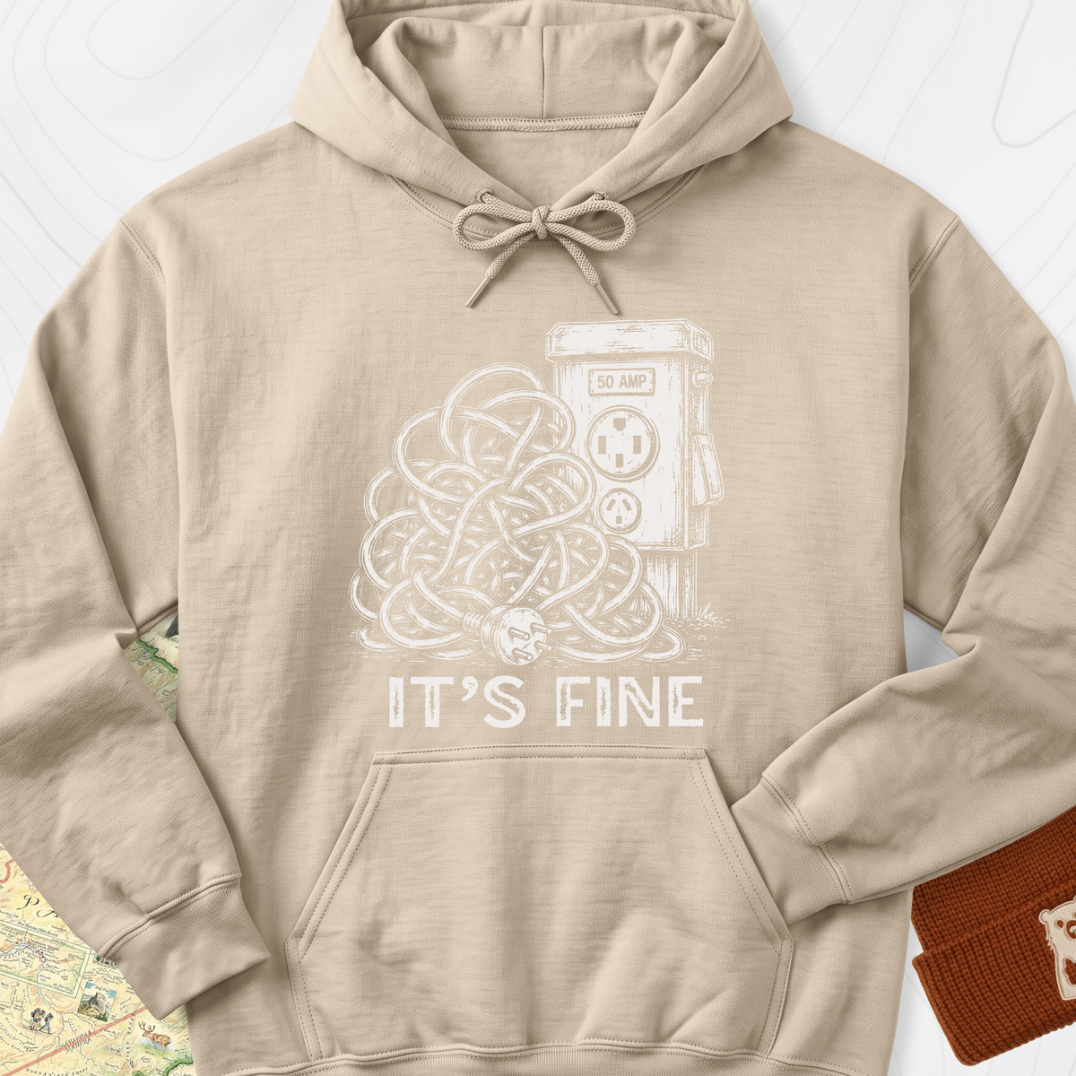 It's Fine Hoodie - Sand