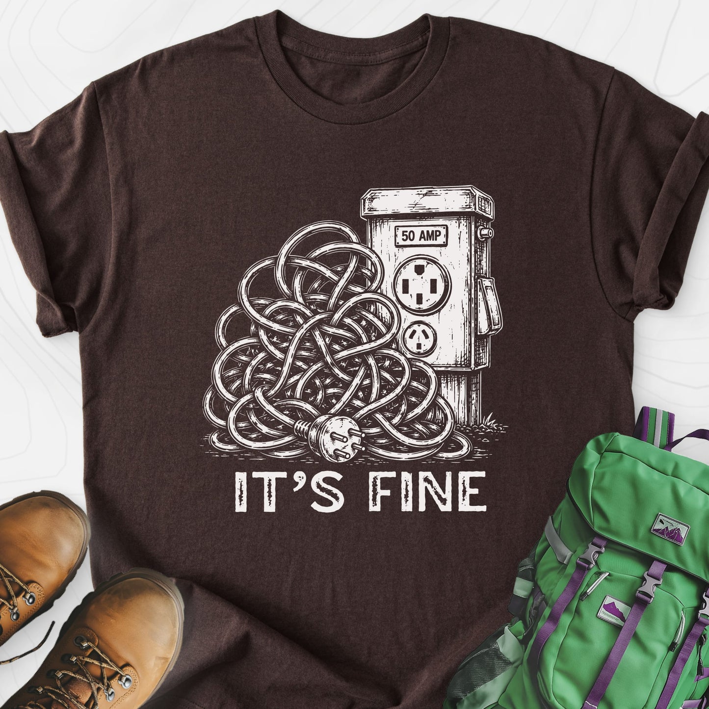 It's Fine Dark Chocolate front print lightweight T-shirt