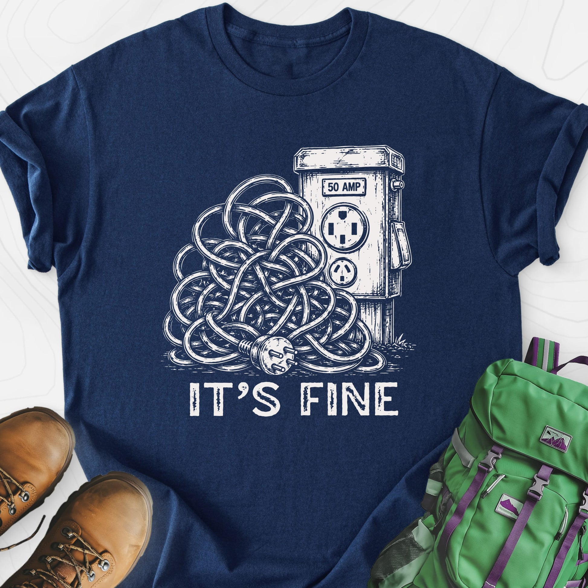 It's Fine Navy front print lightweight T-shirt