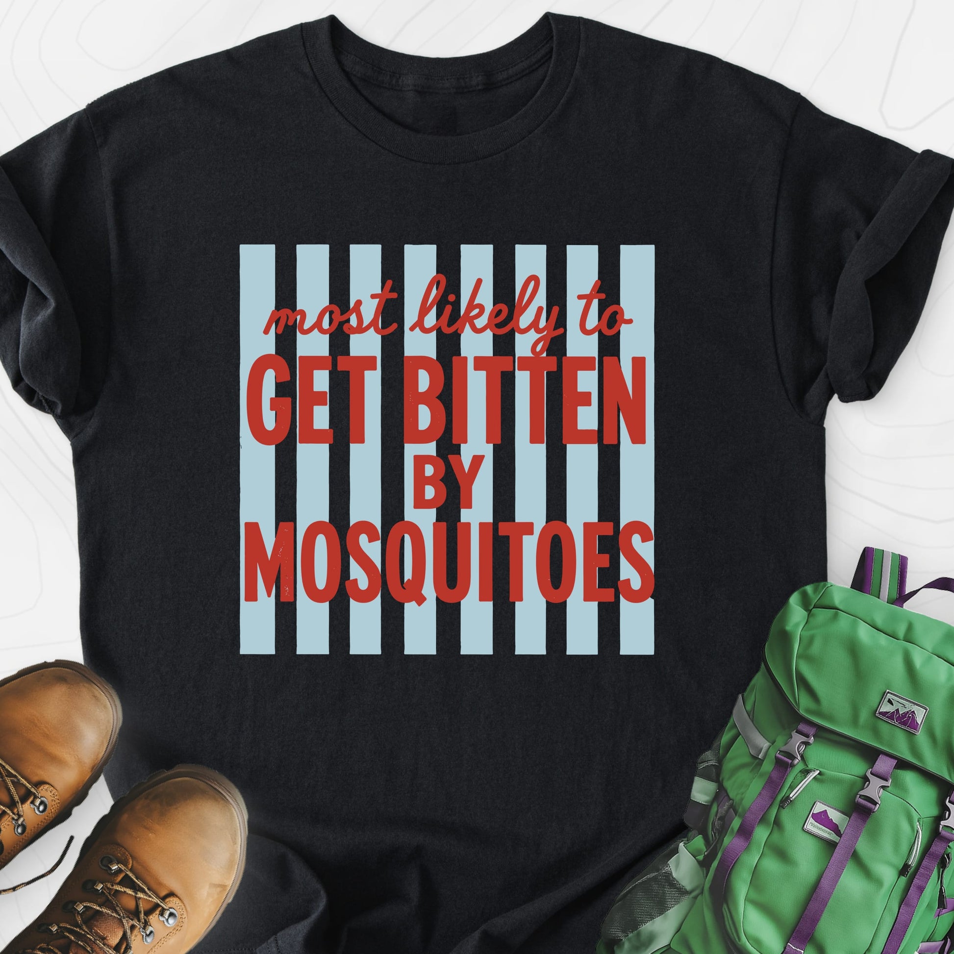 Mosquito Award Black front print lightweight T-shirt