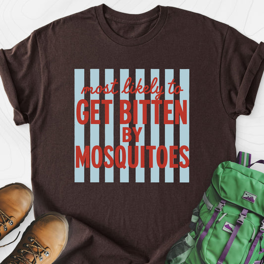 Mosquito Award Dark Chocolate front print lightweight T-shirt