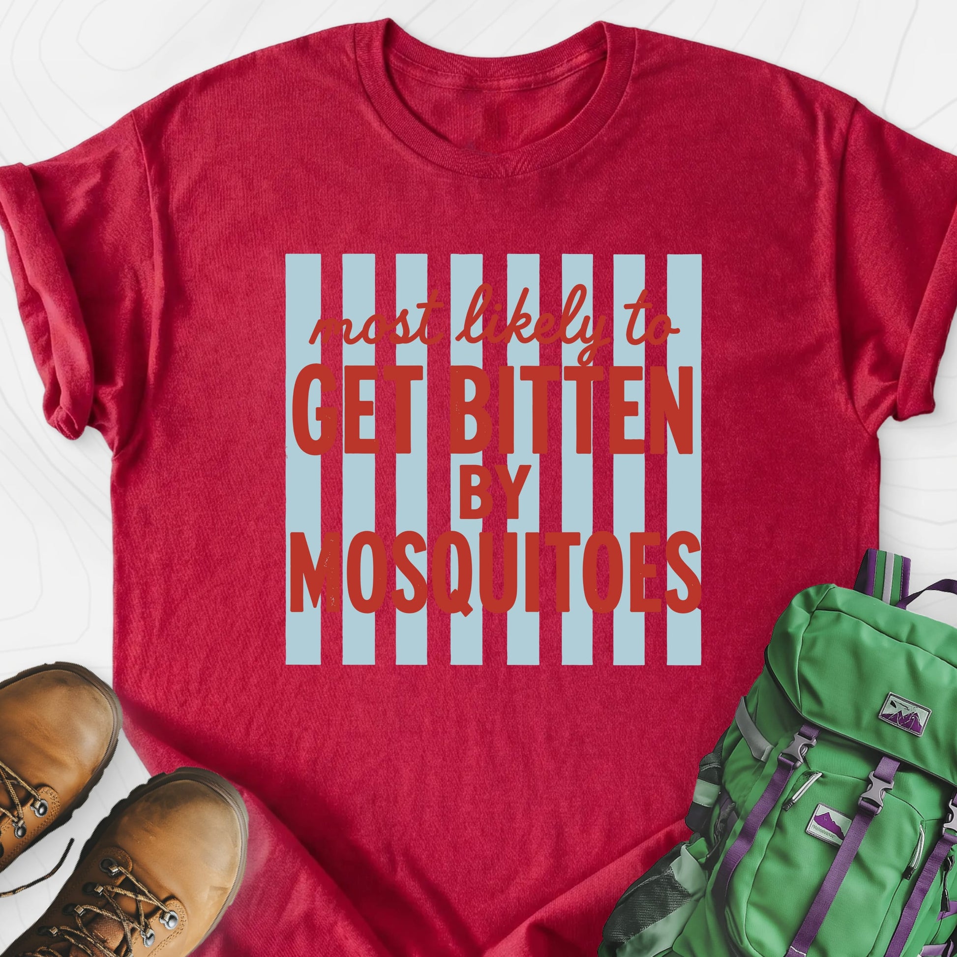 Mosquito Award Heather Red front print lightweight T-shirt