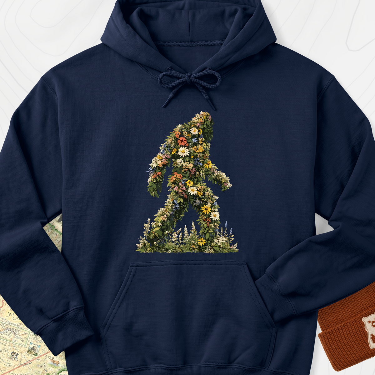 Wildflower Squatch Hoodie - Navy