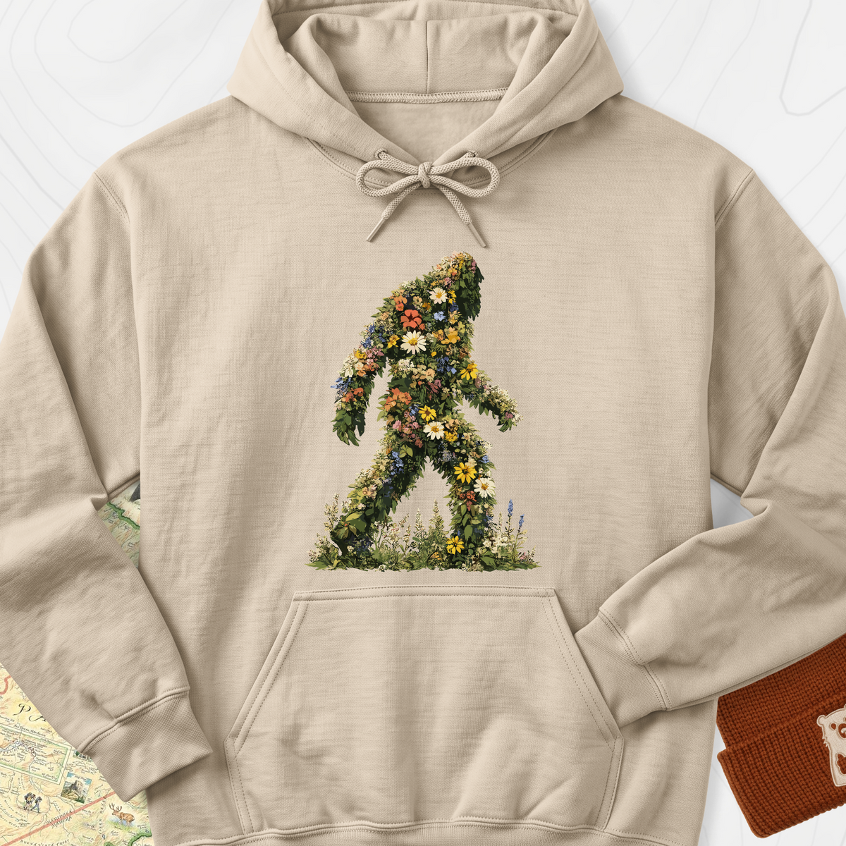 Wildflower Squatch Hoodie - Sand