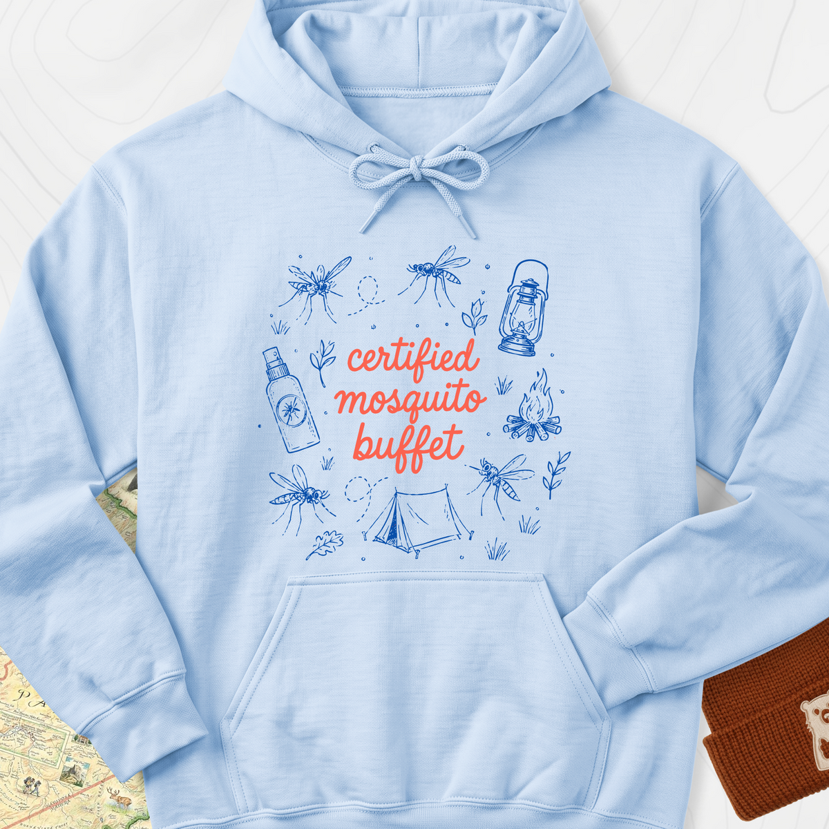 Mosquito Buffet Hoodie - Light Blue