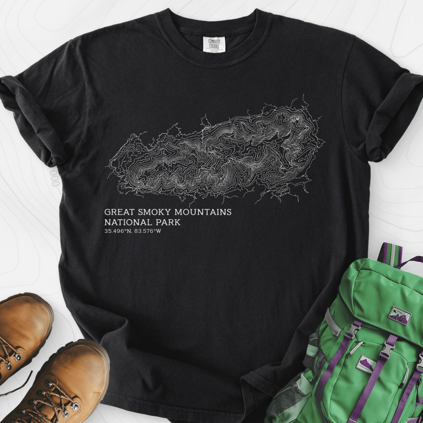 Smoky Mountains Topo T-Shirt