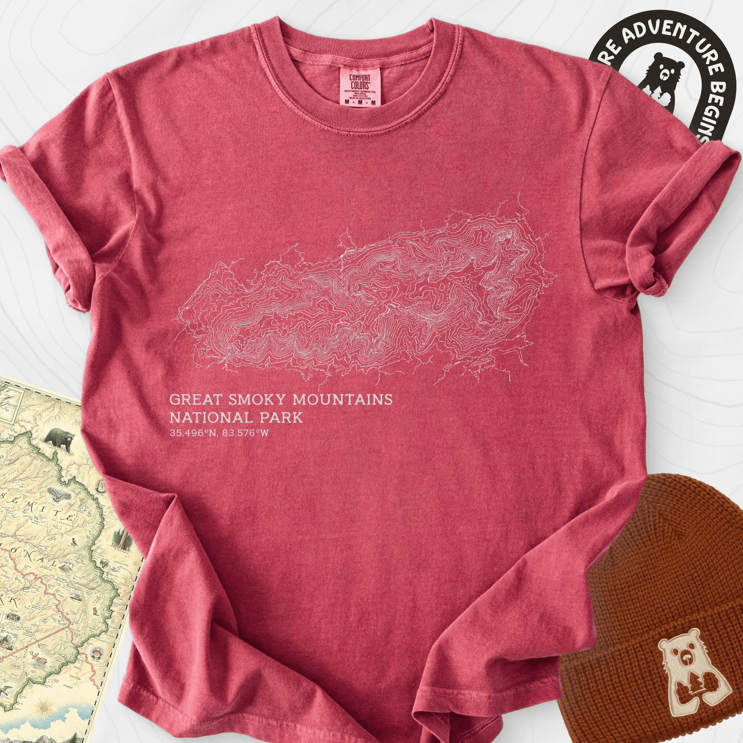 Smoky Mountains Topo T-Shirt