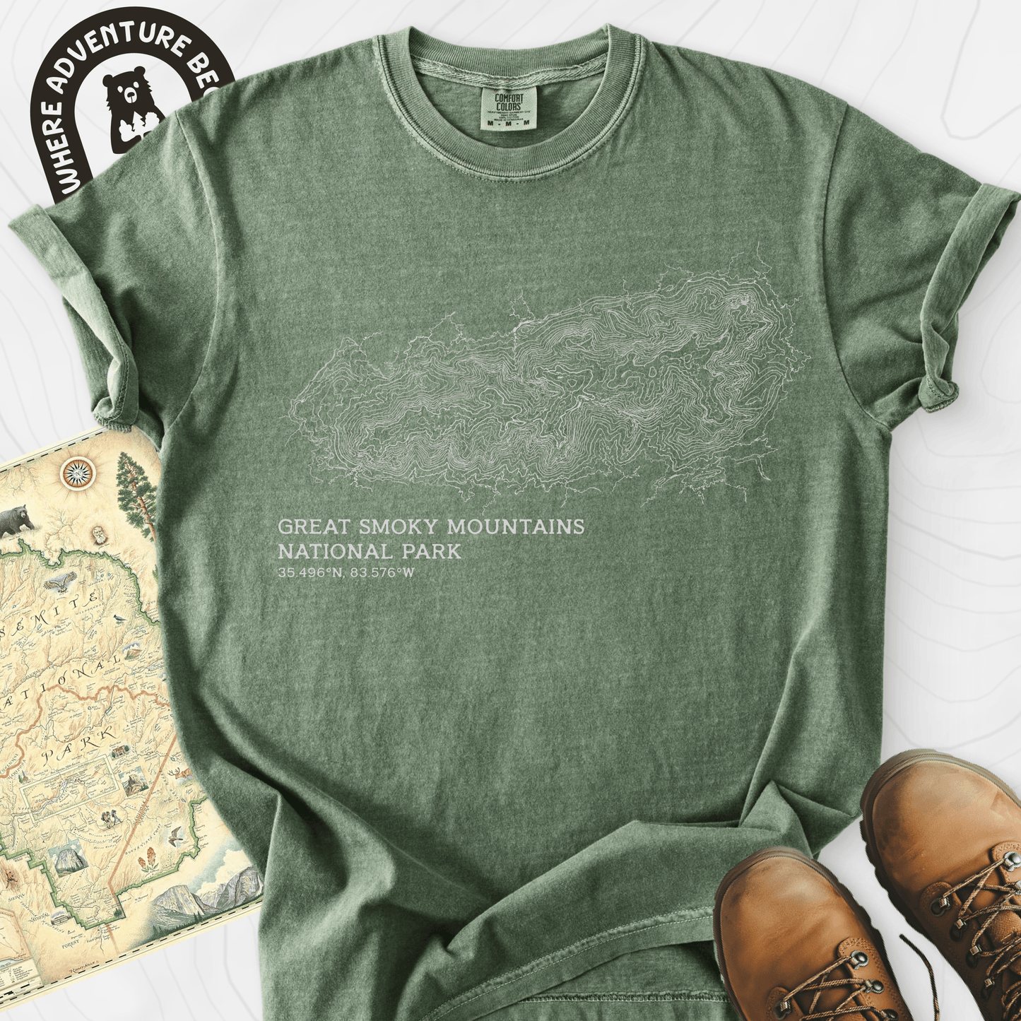 Smoky Mountains Topo T-Shirt