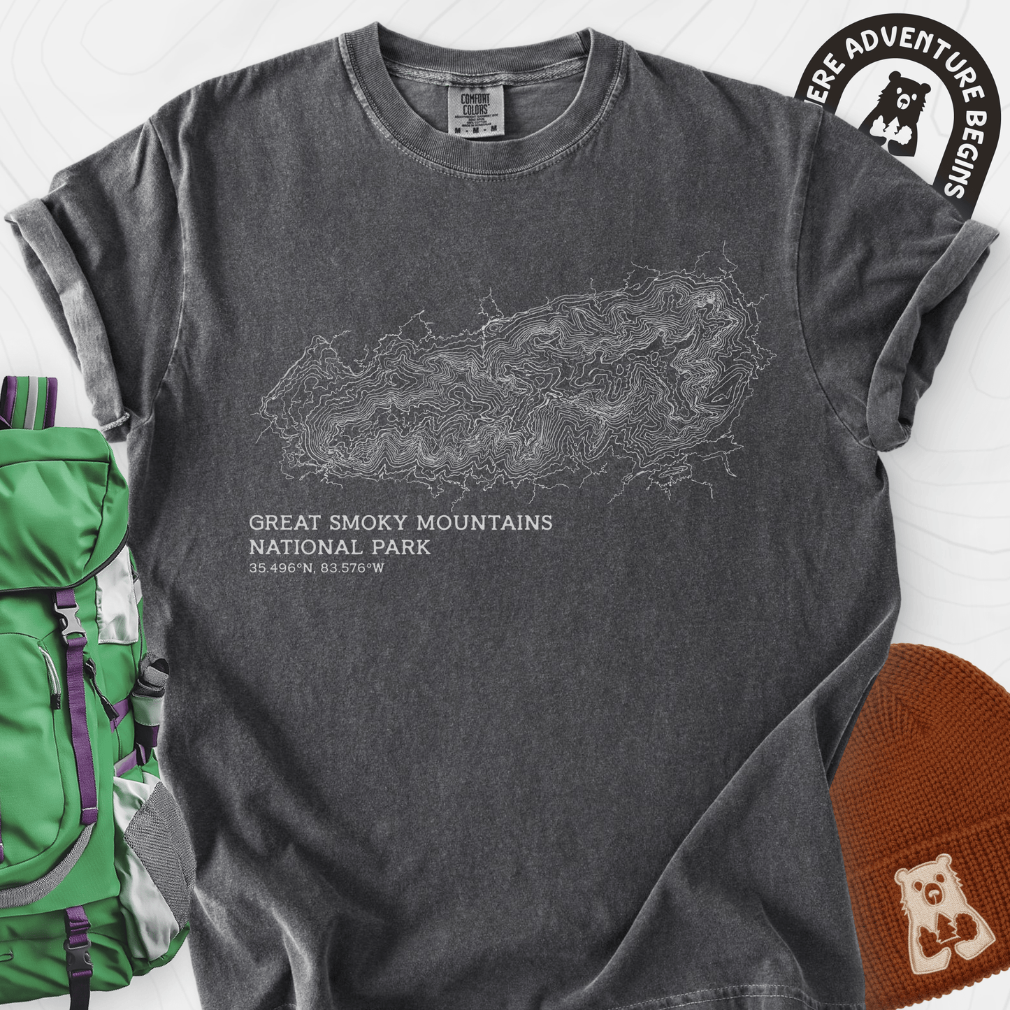 Smoky Mountains Topo T-Shirt