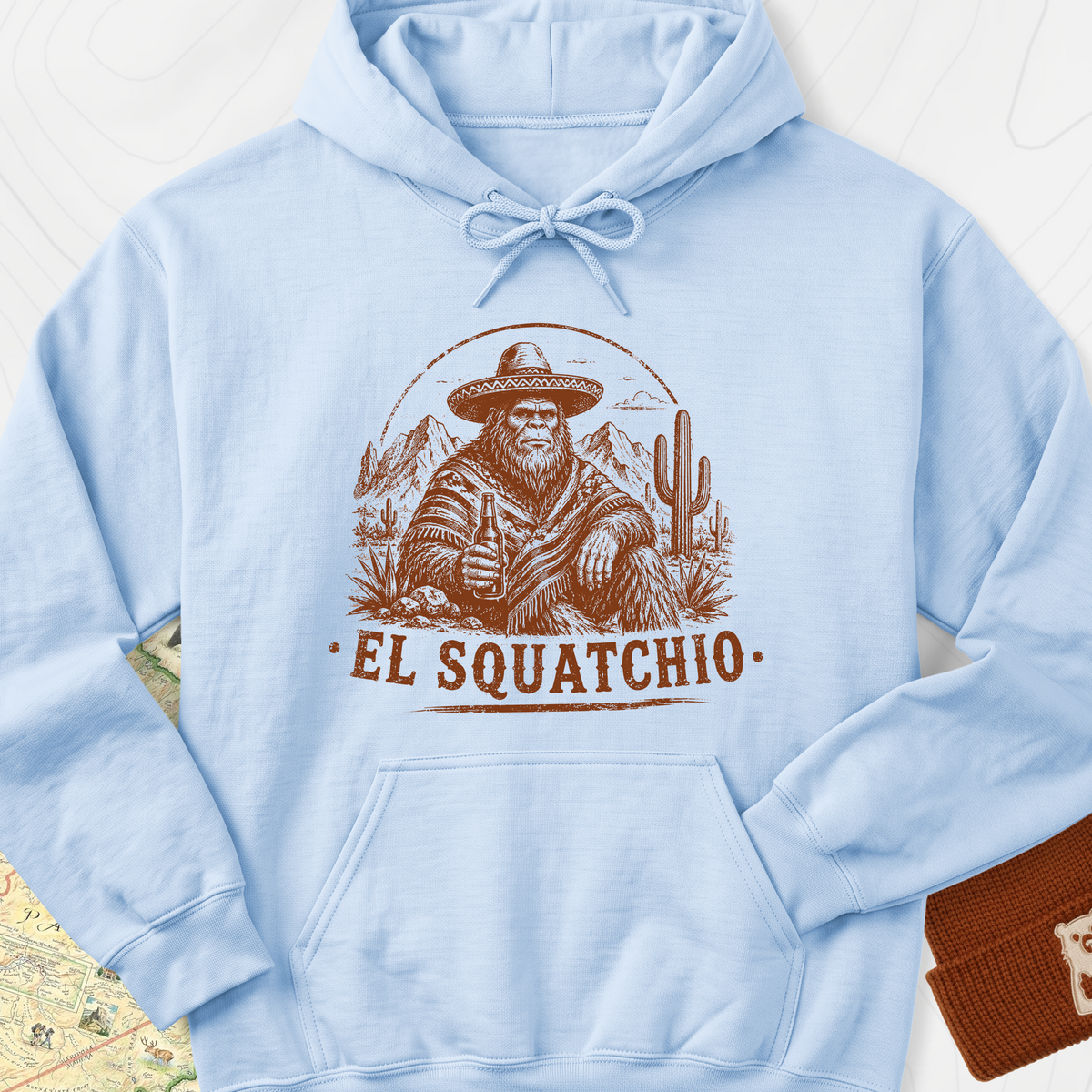 El Squatchio Hoodie - Light Blue