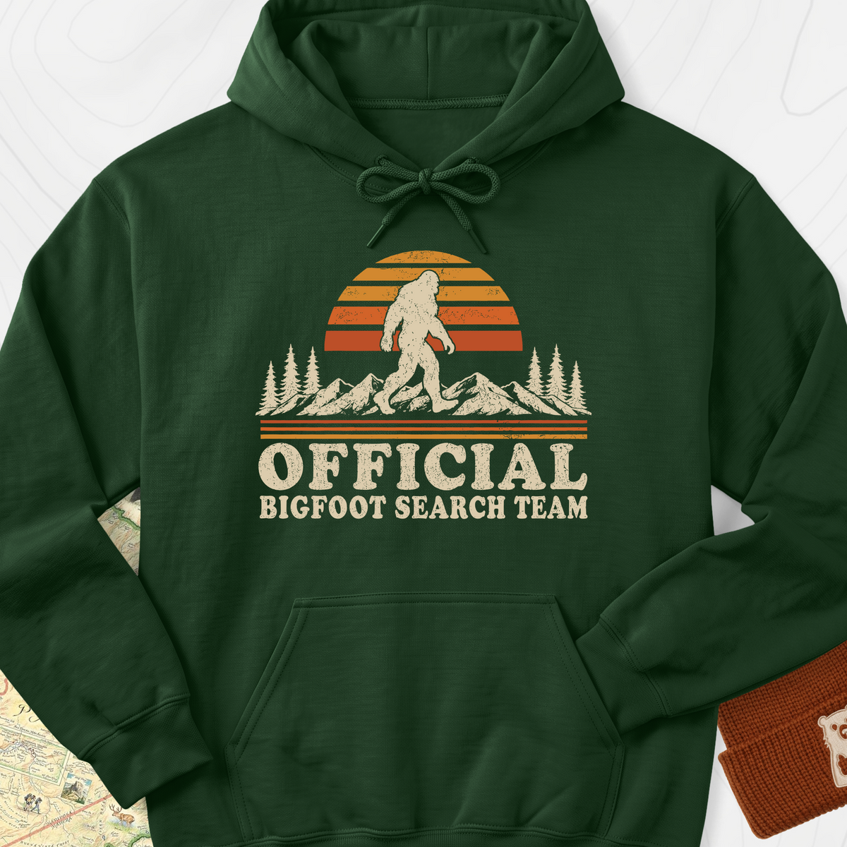 Squatch Search Team Hoodie - Forest Green
