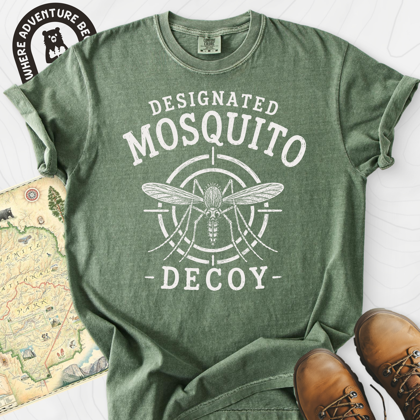 Designated Mosquito Decoy Moss front print heavyweight T-shirt