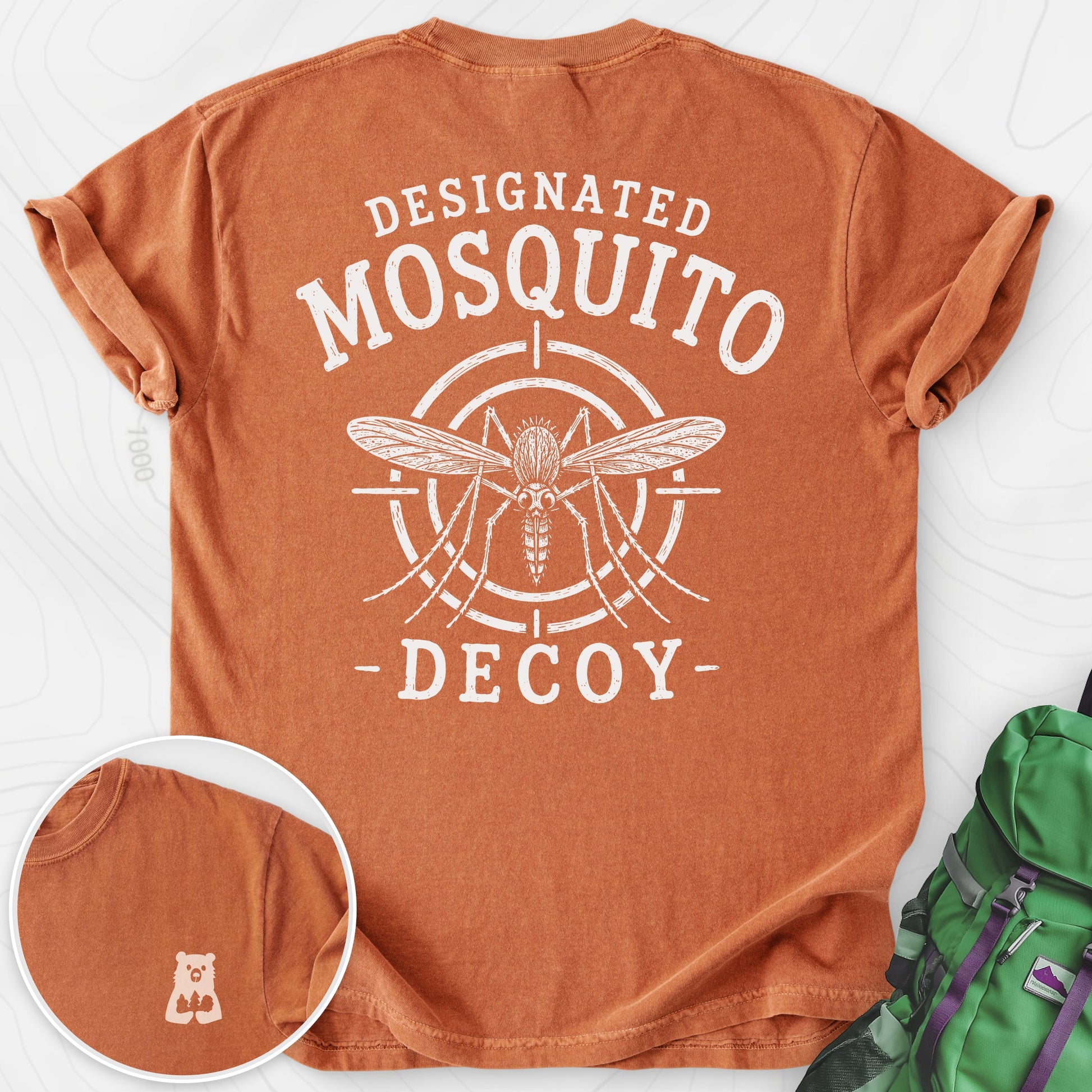Designated Mosquito Decoy Yam back print heavyweight T-shirt