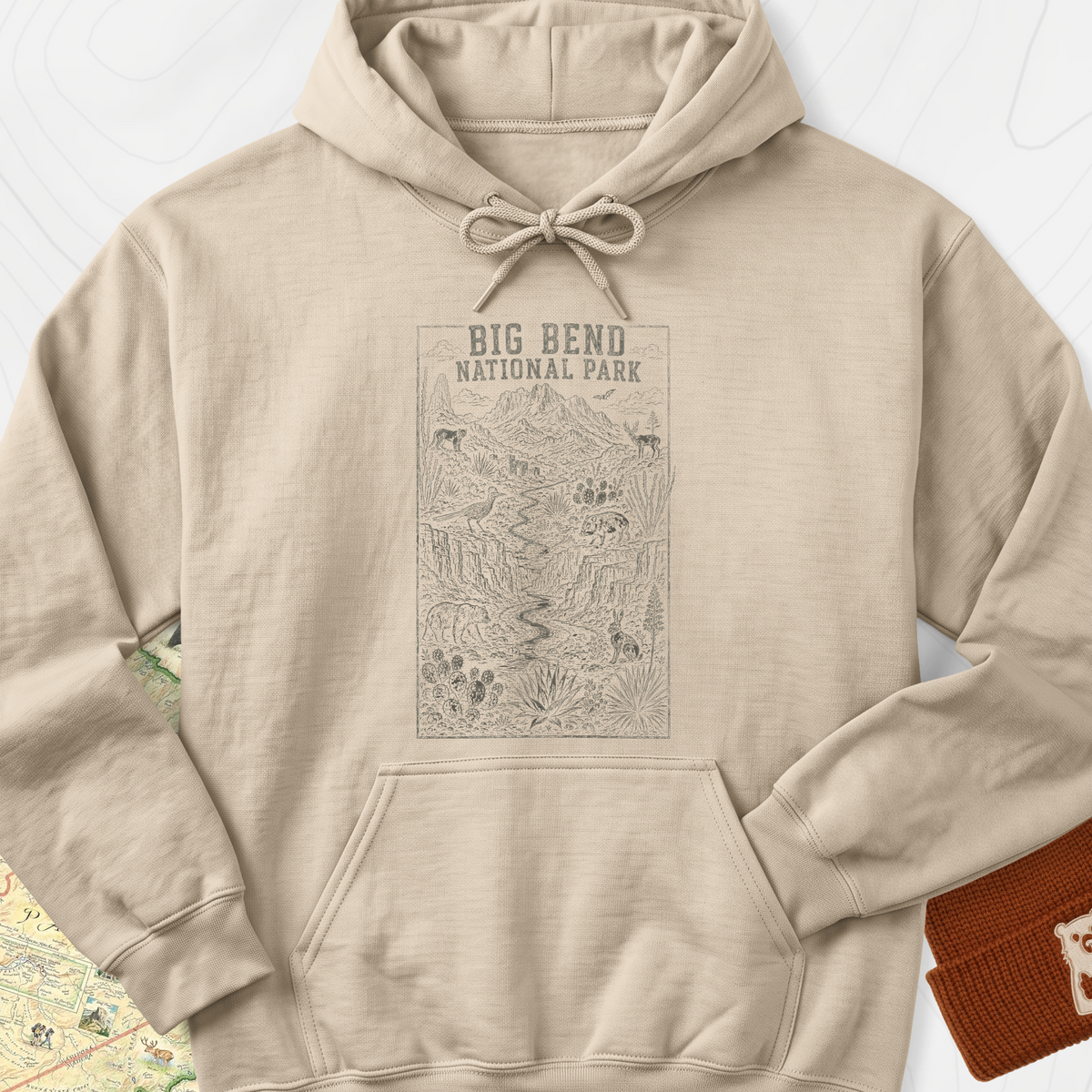 Big Bend Wildlife Hoodie - Sand