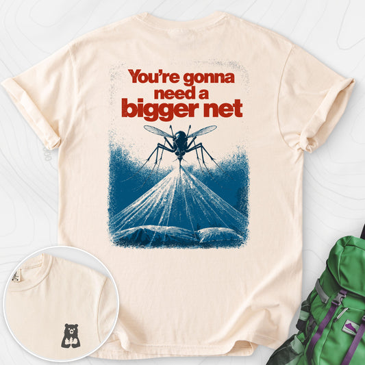 Need a Bigger Net Ivory back print heavyweight T-shirt