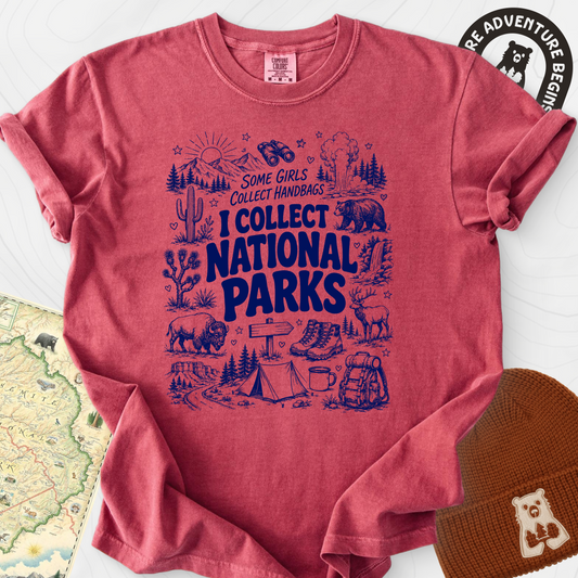 National Park Collector Crimson front print heavyweight T-shirt