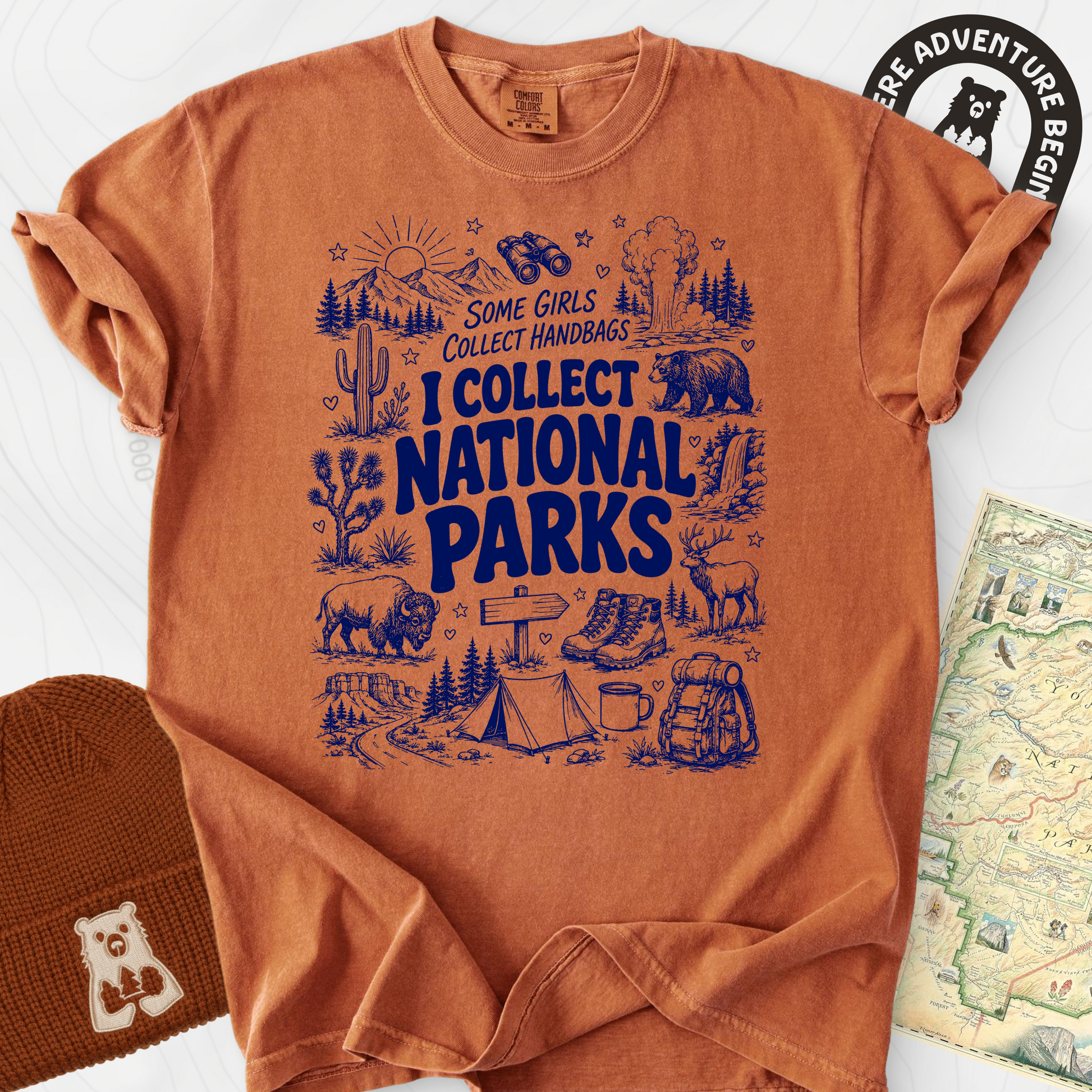 National Park Collector Yam front print heavyweight T-shirt