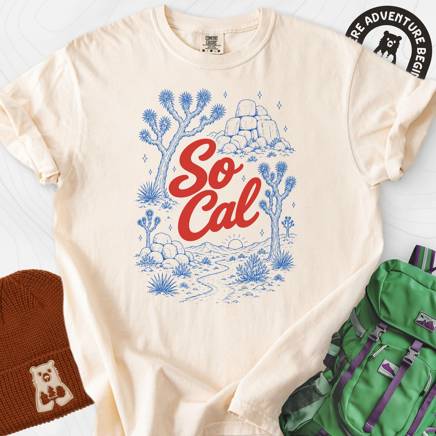 SoCal Desert Ivory front print heavyweight T-shirt
