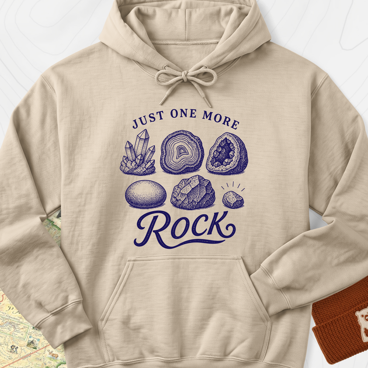 Just One More Rock Hoodie - Sand