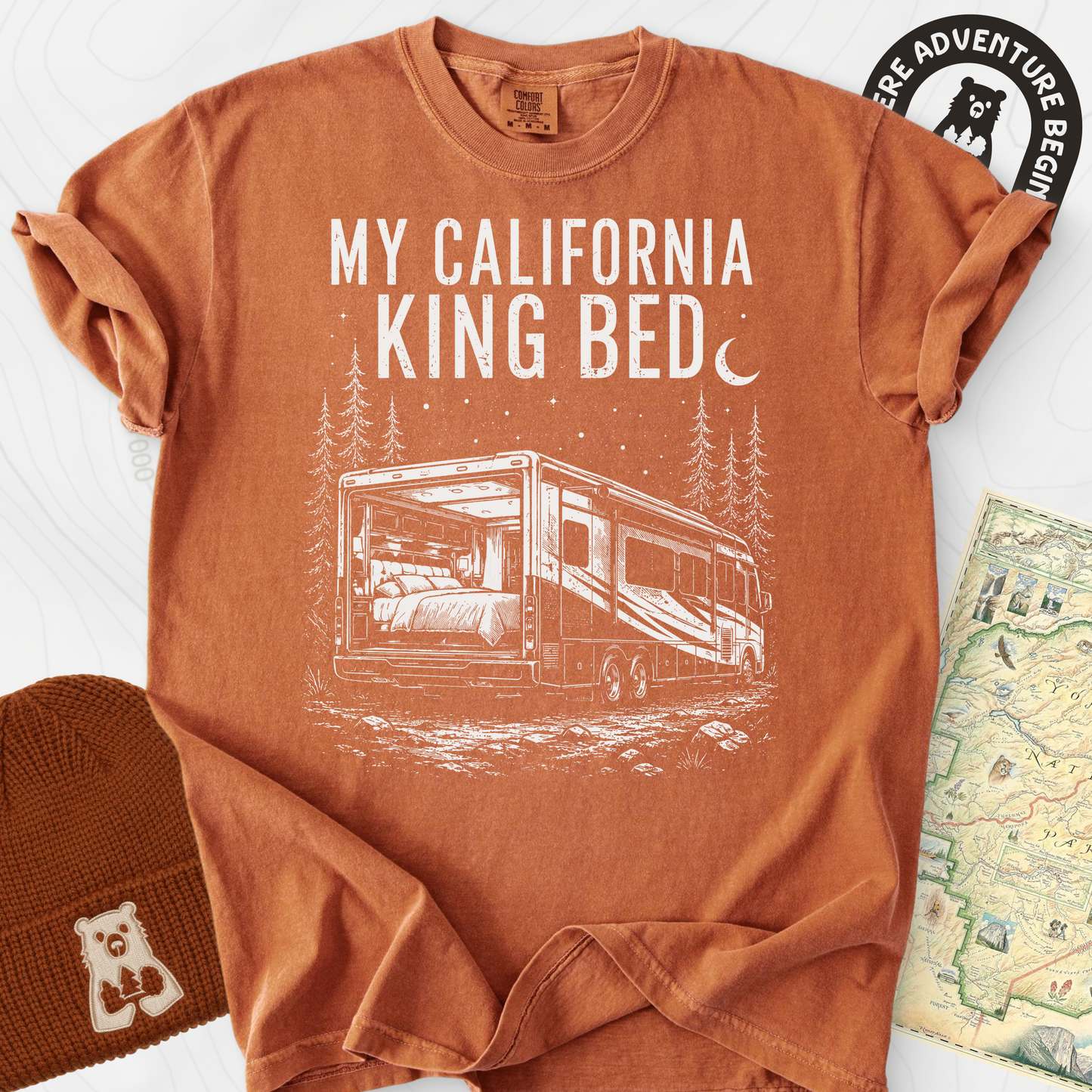 California King Bed Yam front print heavyweight T-shirt