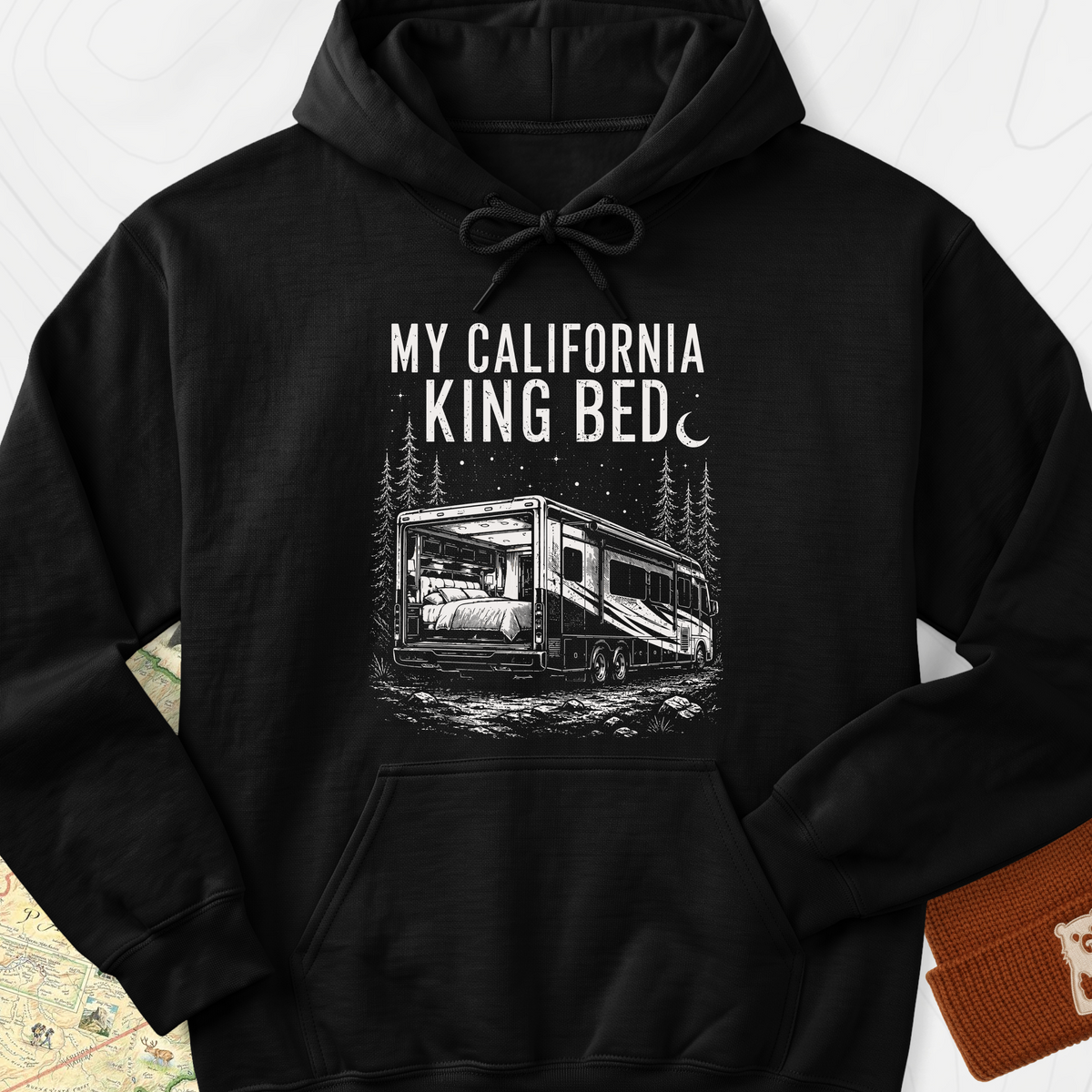 California King Bed Hoodie - Black