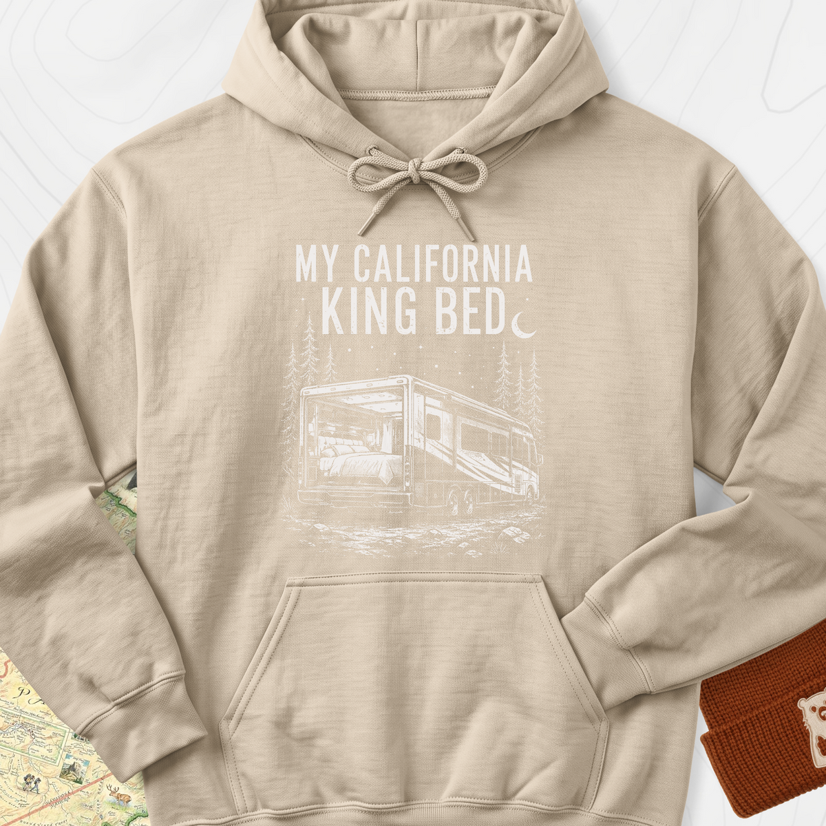 California King Bed Hoodie - Sand